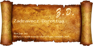 Zadravecz Dorottya névjegykártya