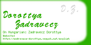 dorottya zadravecz business card